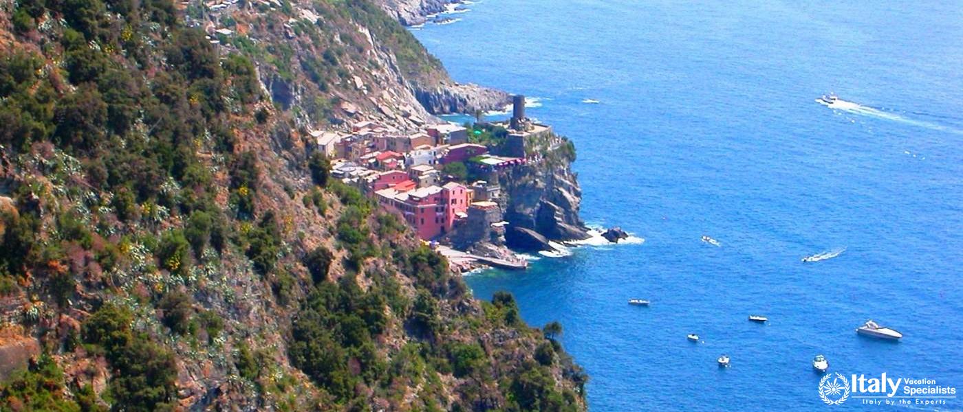 View overlooking Vernazza from the Trails 