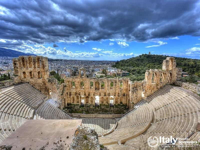 Odeon of Herodes Atticus under Acropolis in Athens, Greece