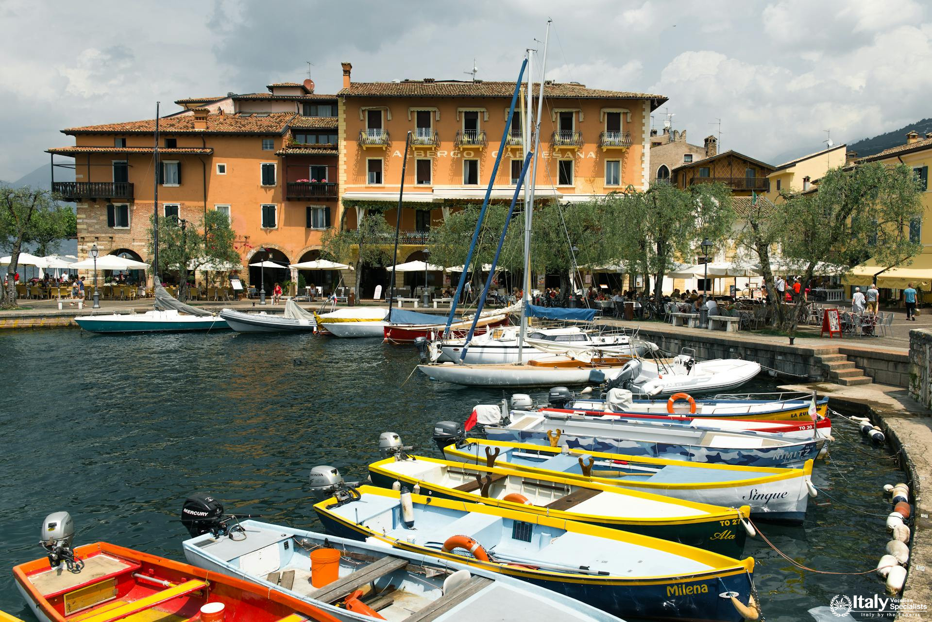Peaceful Harbor Life on Lake Garda Near Tremosine