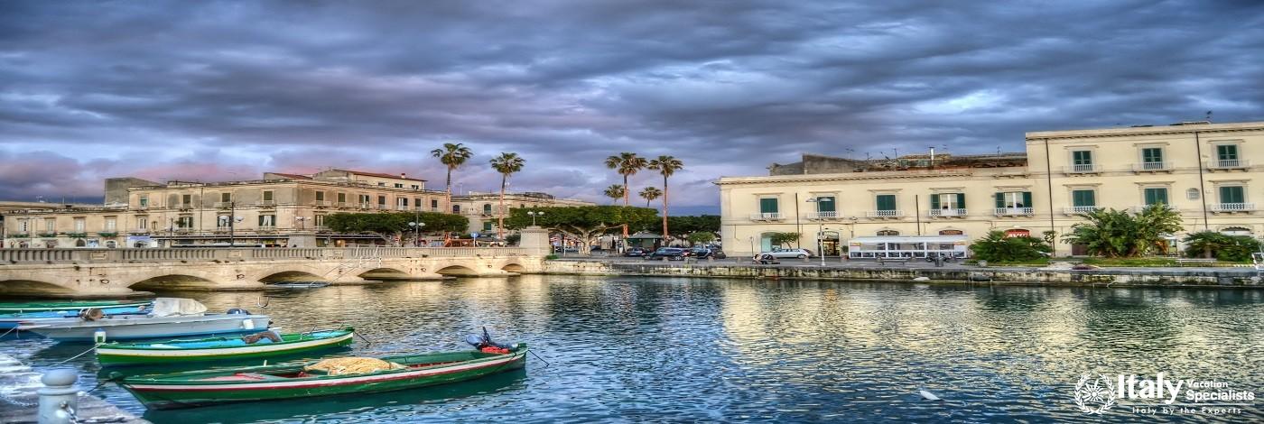 Sunset in Syracuse, Italy