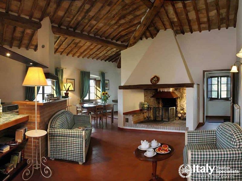 Sitting area of Hotel Rocca delle MacÃ¬e 
