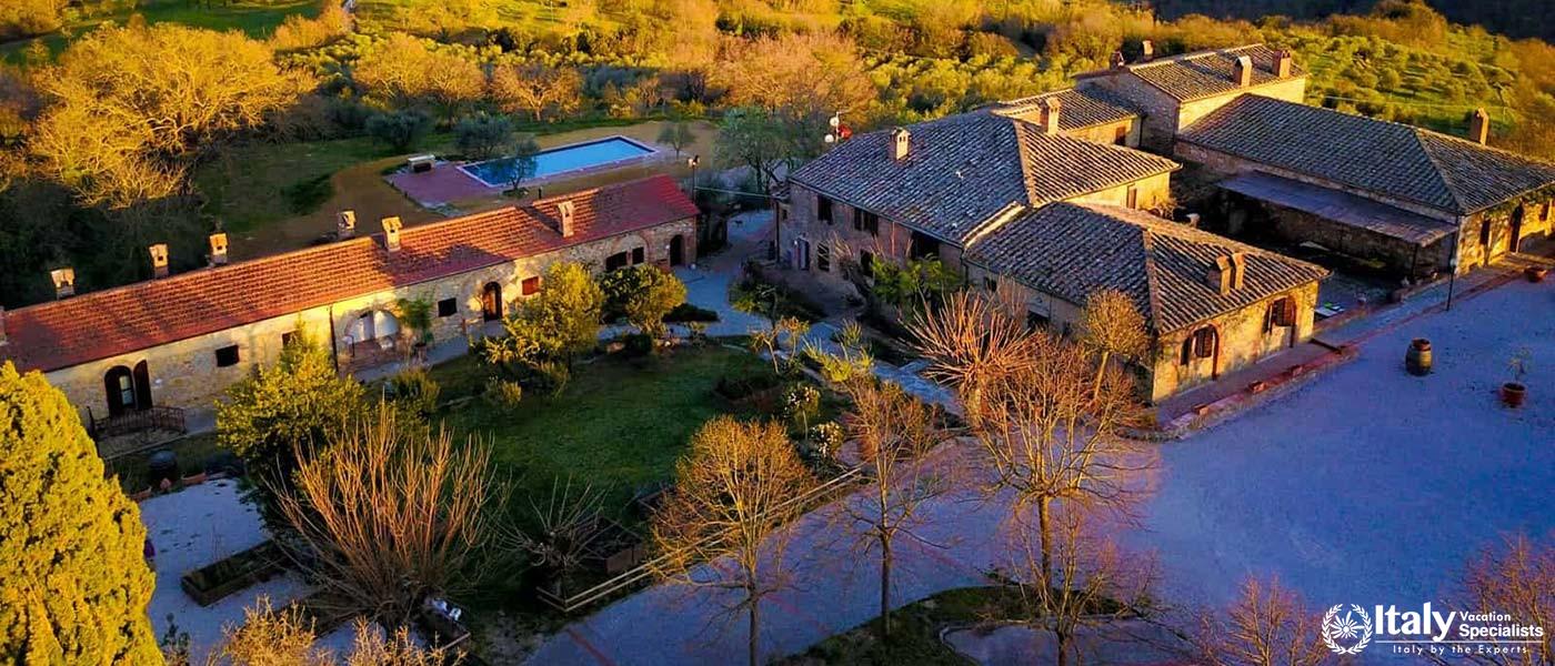Evening Serenity: Relais La Chiusa Amidst the Olive Groves
