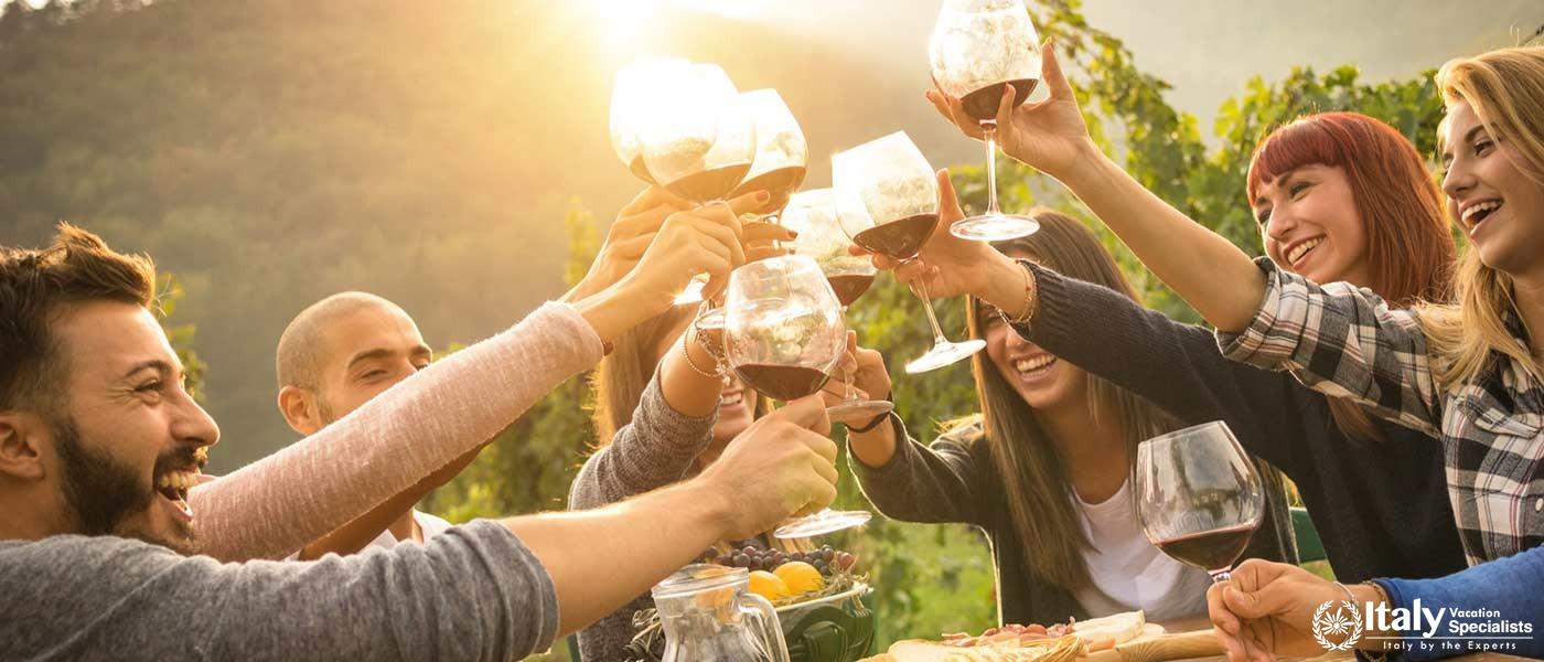 Celebrate with friends and enjoy the vibrant atmosphere of a wine tasting at Vino Nobile.