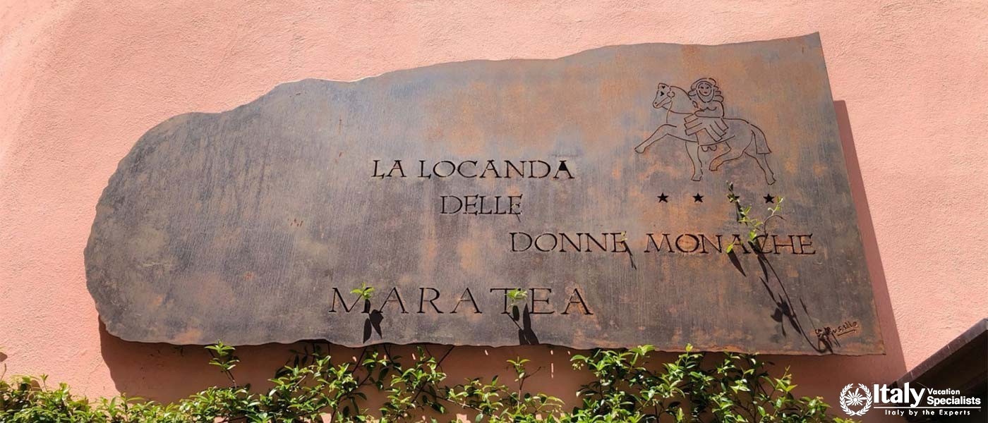 La Locanda delle Donne Monache Signage in Maratea