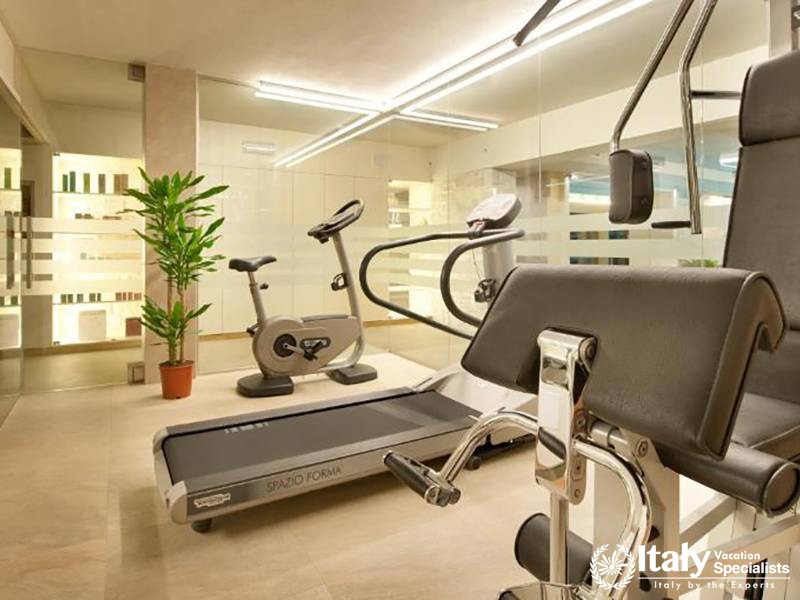 Modern Fitness Center at Bivio Hotel Plaza in Livigno, Italy