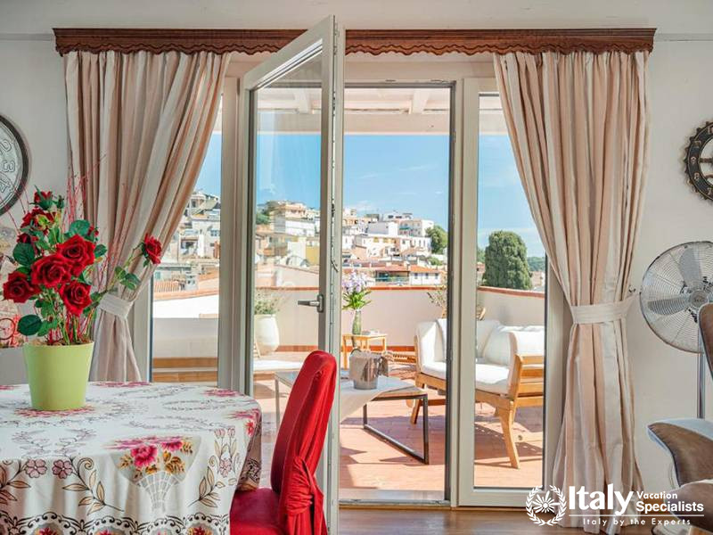 Panoramic View from the Terrace at Albergo Diffuso Mannois in Orosei