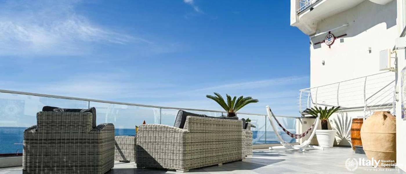 Sea-view from the terrace of Villa Paradiso del Mare