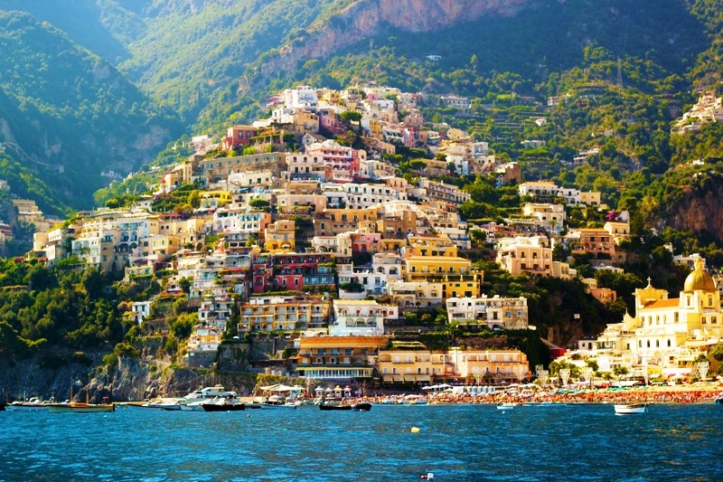 Positano from the seaside 
