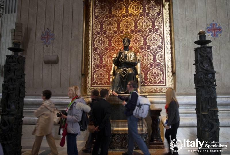 Rubbing St. Peters foot for luck