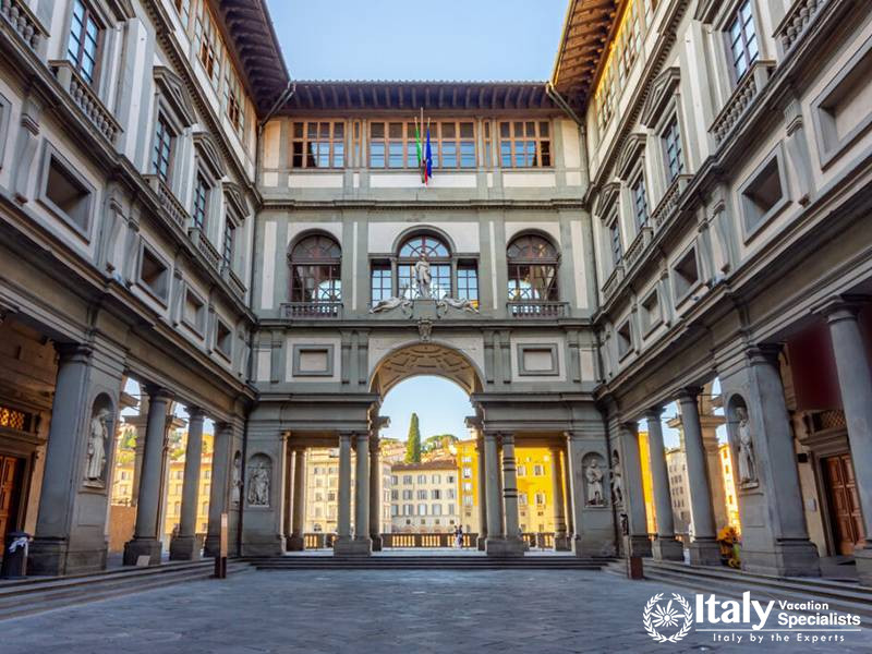 The grand square with the Florence Cathedral and surrounding buildings