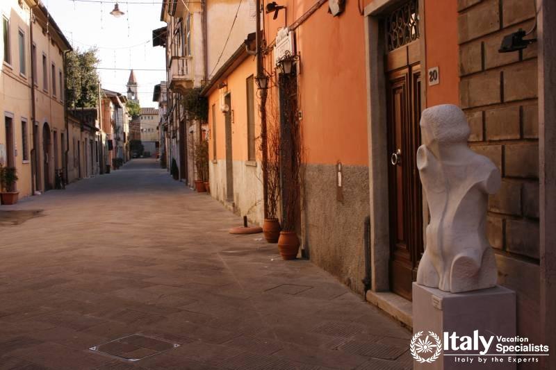 Inside the town of Pietrasanta, Italy