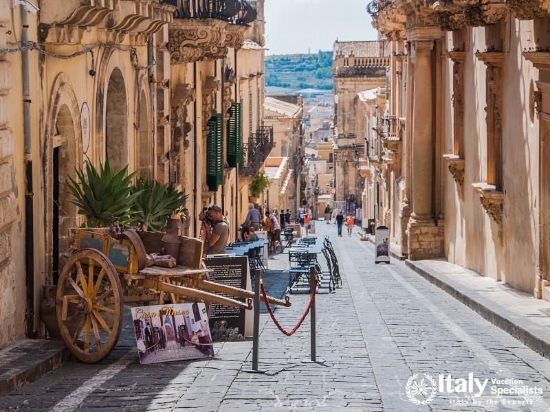Street in Noto, Sicily
