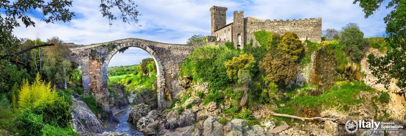The Ancient Etruscan city and ruins in Vulci -Italy, Viterbo province
