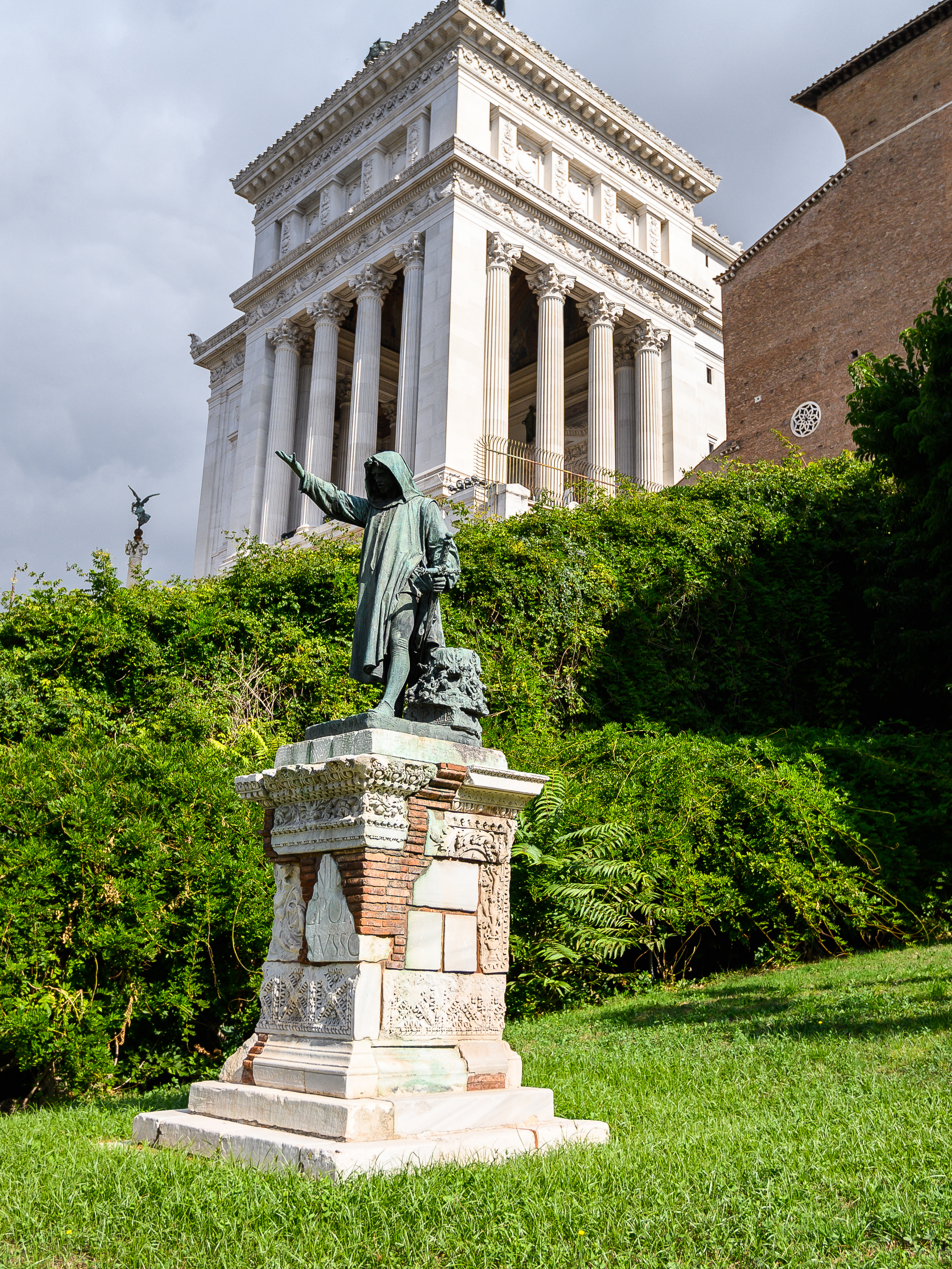 A bronze statue below the Capitoline Hill in Rome